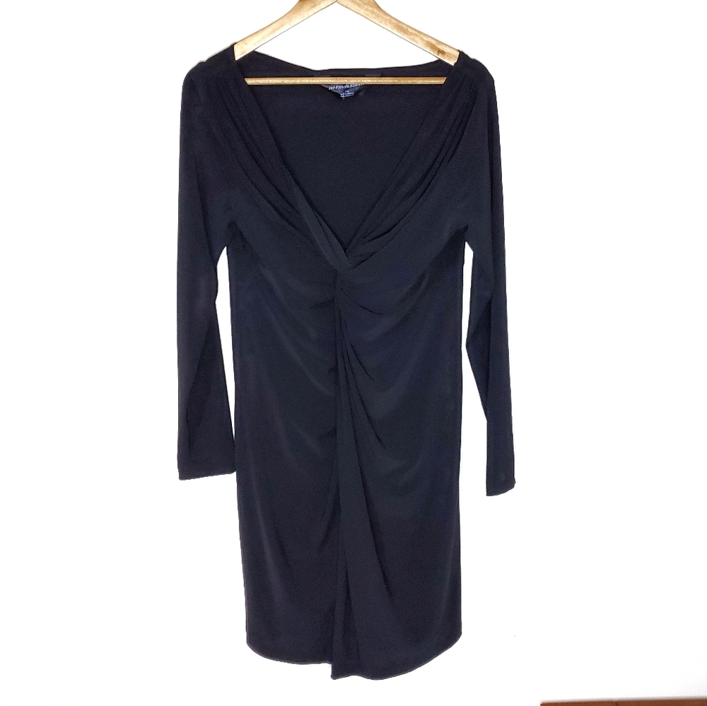 Norma Kamali Long Sleeve Black Dress Size Large